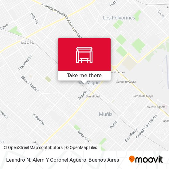Leandro N. Alem Y Coronel Agüero map