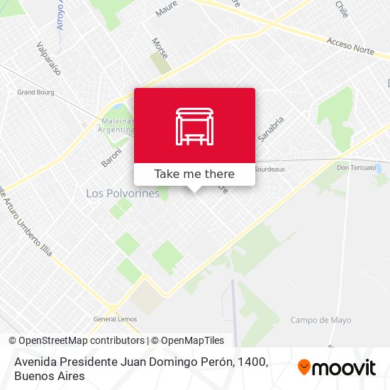 Avenida Presidente Juan Domingo Perón, 1400 map