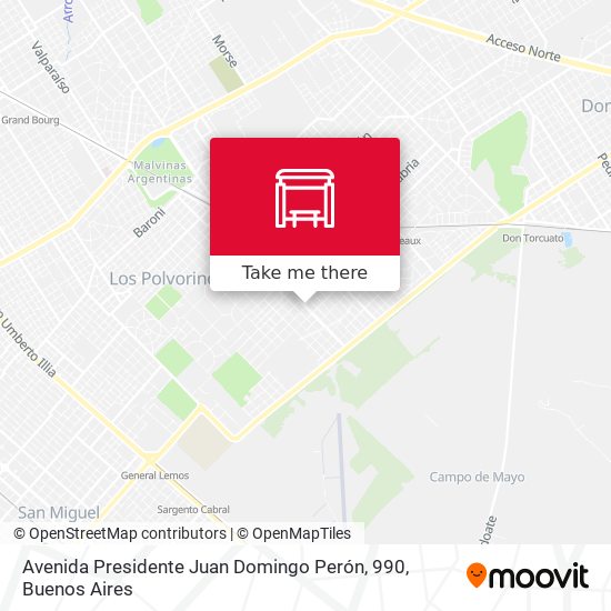 Mapa de Avenida Presidente Juan Domingo Perón, 990