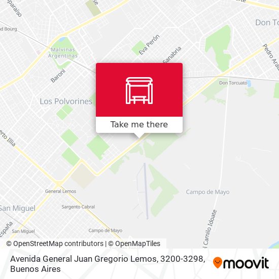 Mapa de Avenida General Juan Gregorio Lemos, 3200-3298