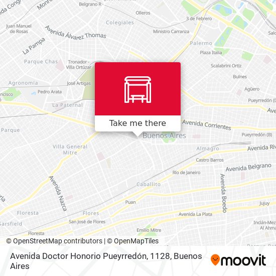 Avenida Doctor Honorio Pueyrredón, 1128 map