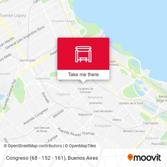 Congreso (68 - 152 - 161) map