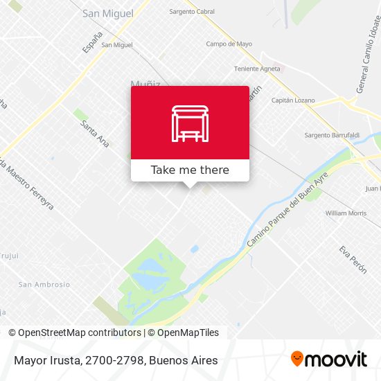 Mayor Irusta, 2700-2798 map