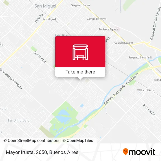 Mayor Irusta, 2650 map