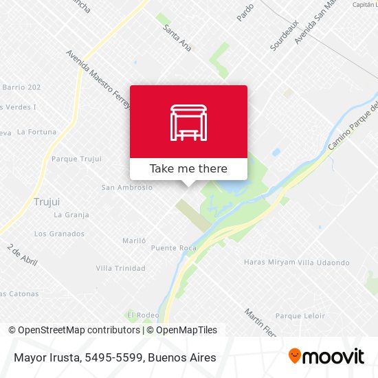 Mayor Irusta, 5495-5599 map