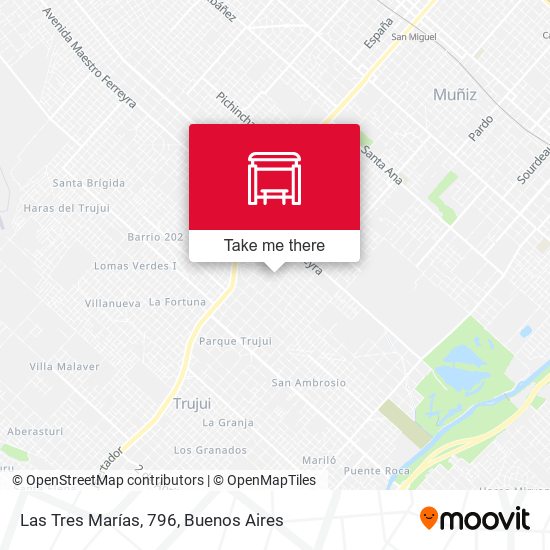 Las Tres Marías, 796 map