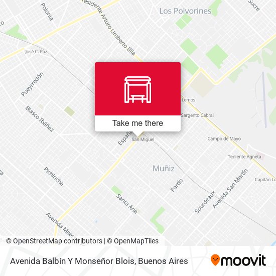 Mapa de Avenida Balbín Y Monseñor Blois