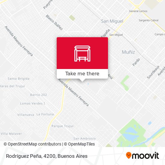 Rodríguez Peña, 4200 map