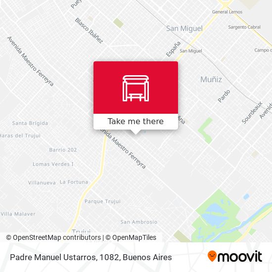 Padre Manuel Ustarros, 1082 map