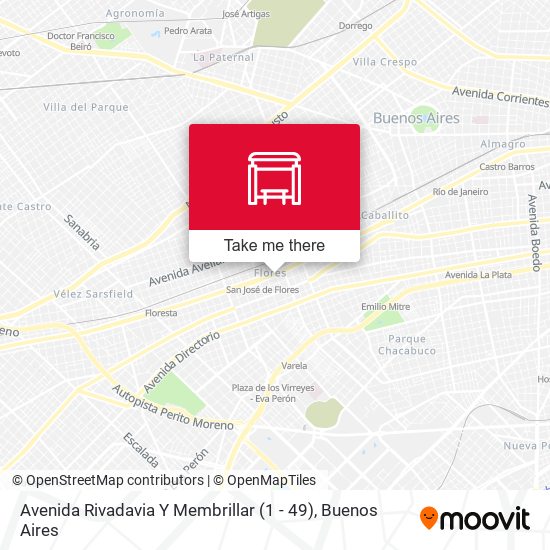 Avenida Rivadavia Y Membrillar (1 - 49) map