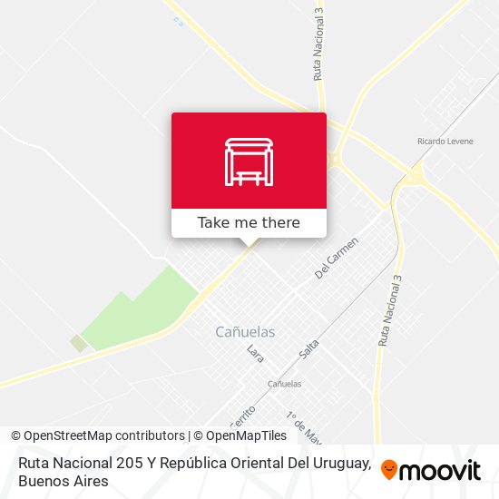 Ruta Nacional 205 Y República Oriental Del Uruguay map