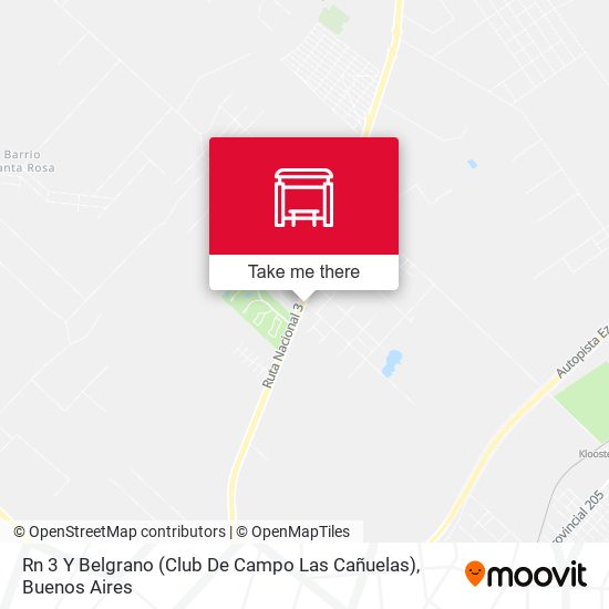 Rn 3 Y Belgrano (Club De Campo Las Cañuelas) map