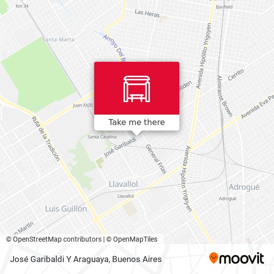 José Garibaldi Y Araguaya map