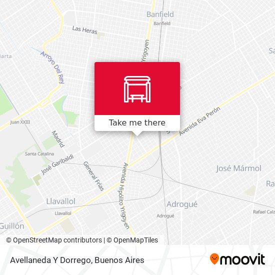 Avellaneda Y Dorrego map