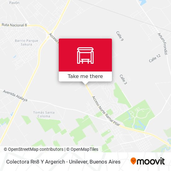 Mapa de Colectora Rn8 Y Argerich - Unilever