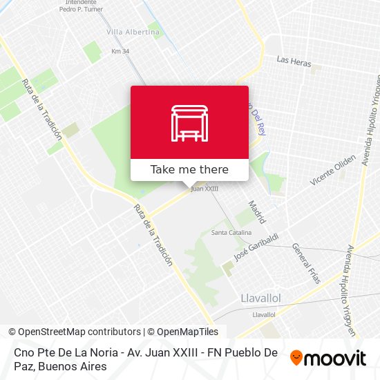 Cno Pte De La Noria - Av. Juan XXIII - FN Pueblo De Paz map