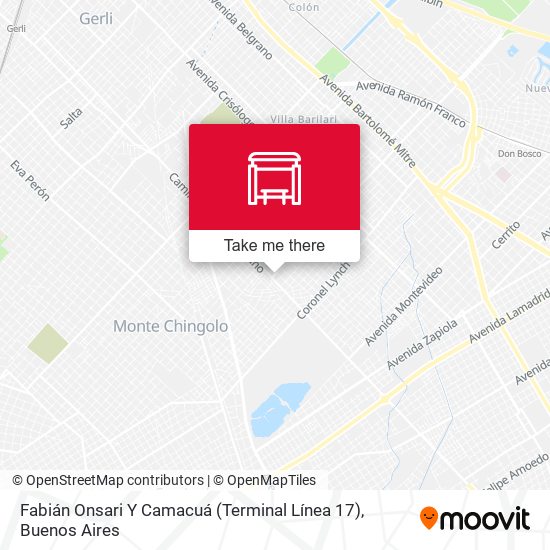 Fabián Onsari Y Camacuá (Terminal Línea 17) map