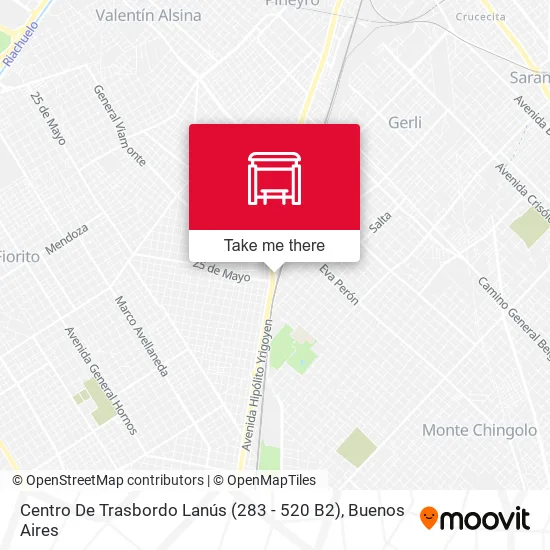 Mapa de Centro De Trasbordo Lanús (283 - 520 B2)