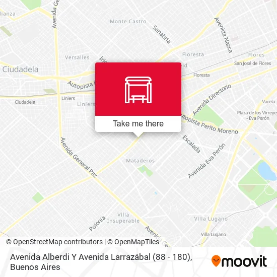 Mapa de Avenida Alberdi Y Avenida Larrazábal (88 - 180)