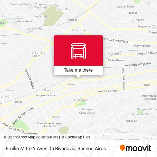 Mapa de Emilio Mitre Y Avenida Rivadavia