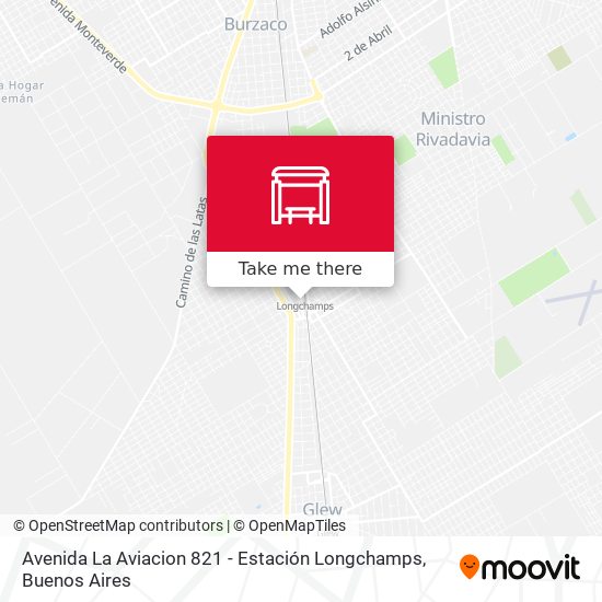 Avenida La Aviacion 821 - Estación Longchamps map