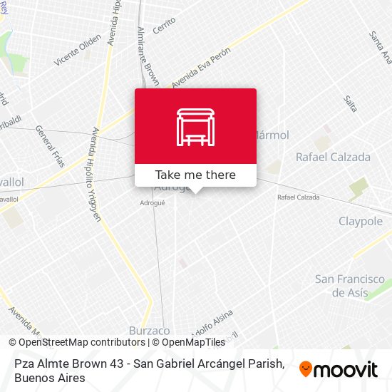 Mapa de Pza Almte Brown 43 -  San Gabriel Arcángel Parish