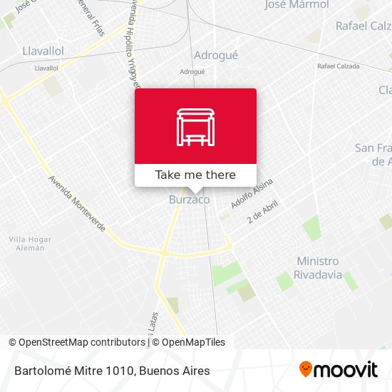 Mapa de Bartolomé Mitre 1010