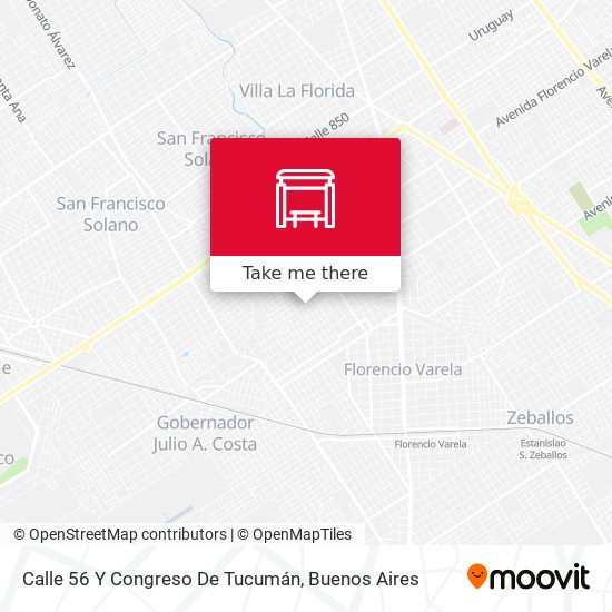Mapa de Calle 56 Y Congreso De Tucumán