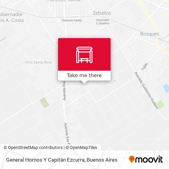 General Hornos Y Capitán Ezcurra map
