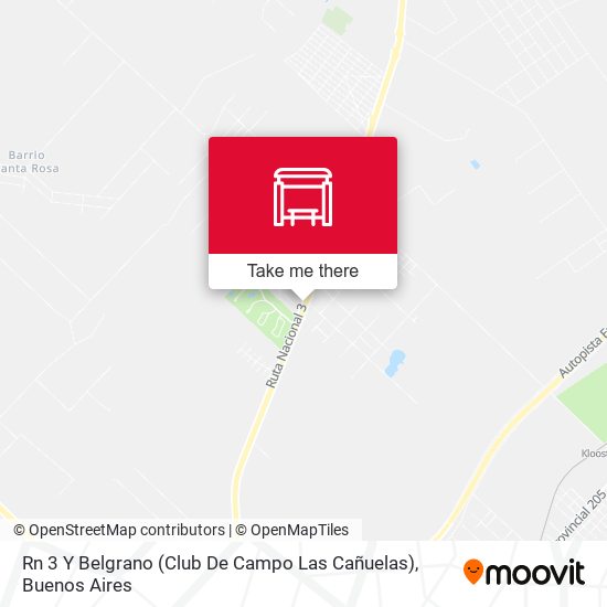 Rn 3 Y Belgrano (Club De Campo Las Cañuelas) map