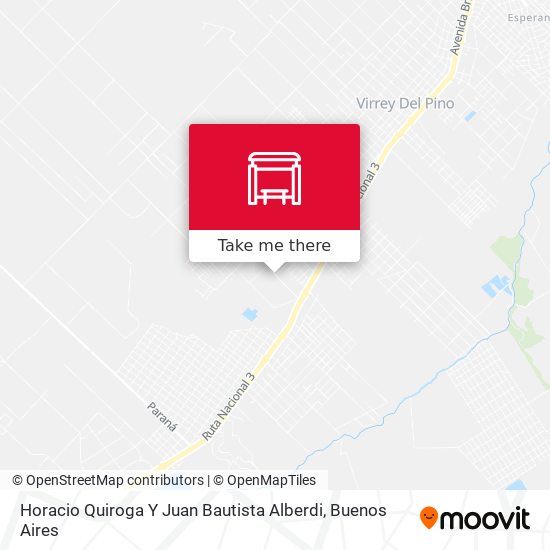 Horacio Quiroga Y Juan Bautista Alberdi map