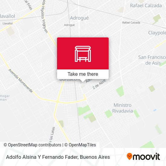 Adolfo Alsina Y Fernando Fader map