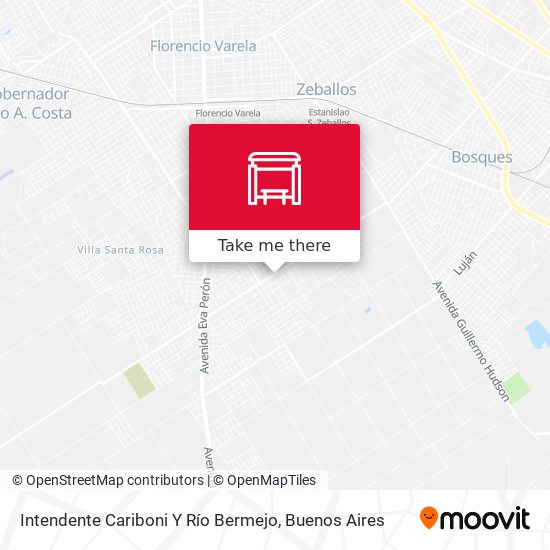 Intendente Cariboni Y Río Bermejo map