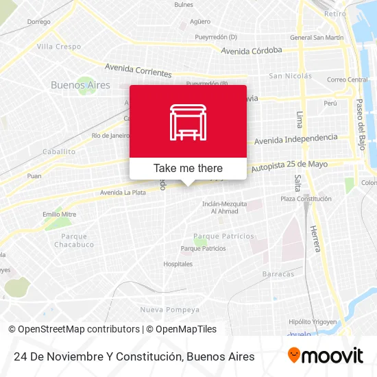 24 De Noviembre Y Constitución map