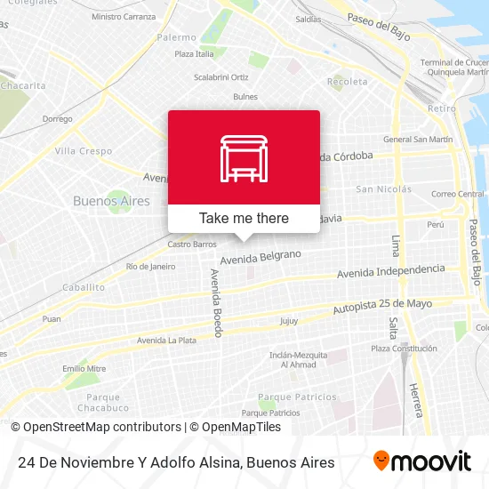 24 De Noviembre Y Adolfo Alsina map