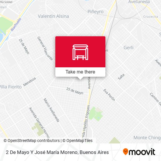 Mapa de 2 De Mayo Y José María Moreno