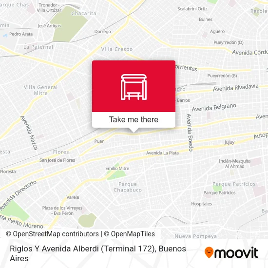 Riglos Y Avenida Alberdi (Terminal 172) map