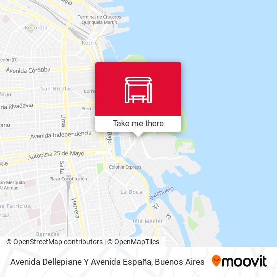 Mapa de Avenida Dellepiane Y Avenida España