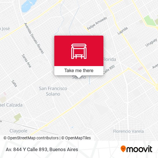 Mapa de Av. 844 Y Calle 893