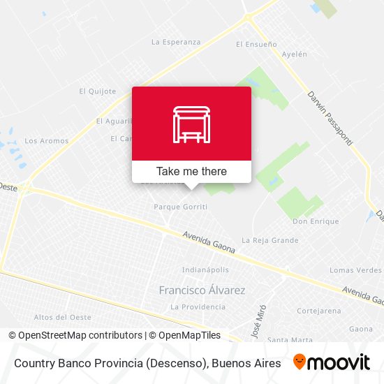 Country Banco Provincia (Descenso) map