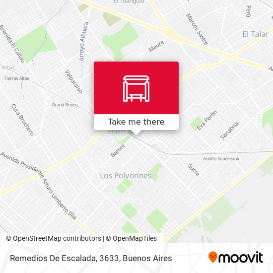 Remedios De Escalada, 3633 map