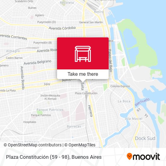 Mapa de Plaza Constitución (59 - 98)
