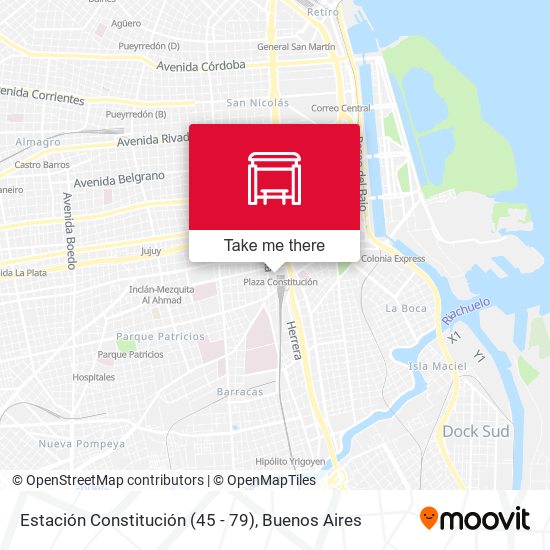 Mapa de Estación Constitución (45 - 79)