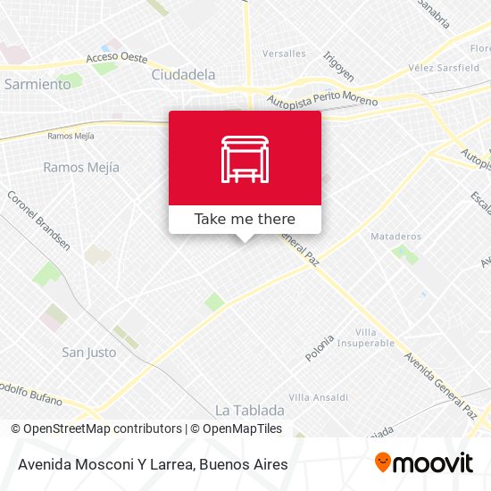 Avenida Mosconi Y Larrea map