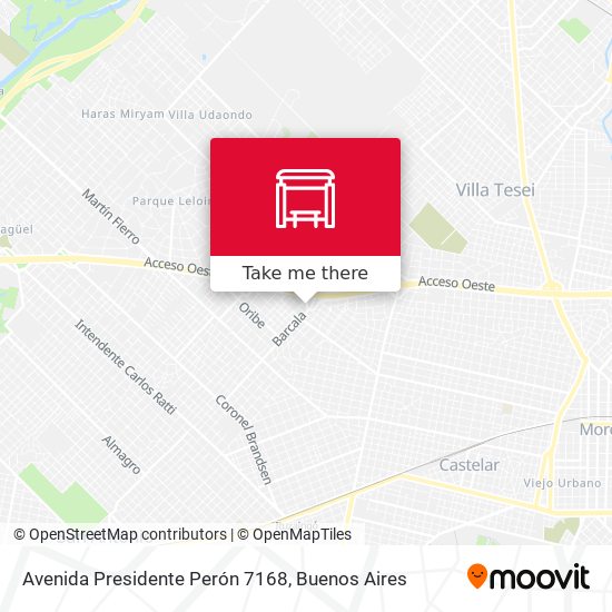 Avenida Presidente Perón 7168 map