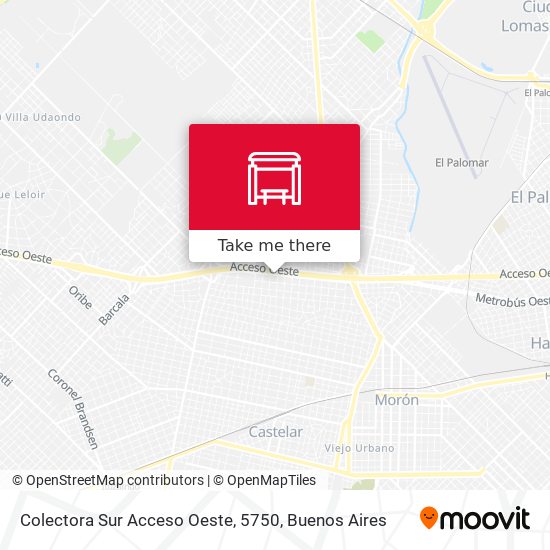 Colectora Sur Acceso Oeste, 5750 map