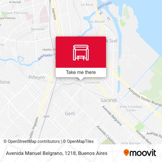 Avenida Manuel Belgrano, 1218 map