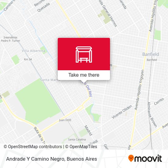 Andrade Y Camino Negro map