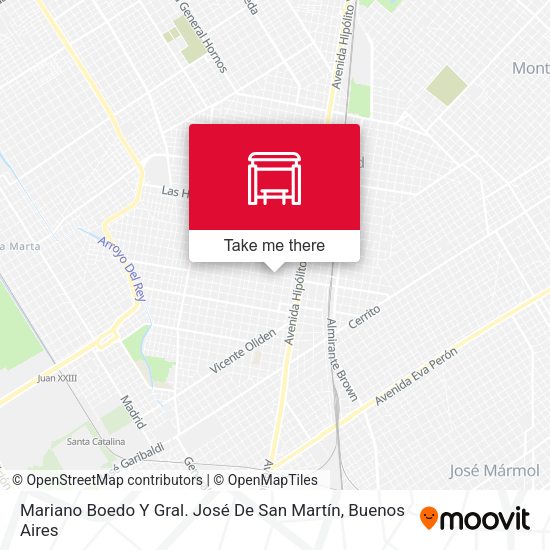 Mapa de Mariano Boedo Y Gral. José De San Martín