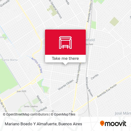 Mariano Boedo Y Almafuerte map